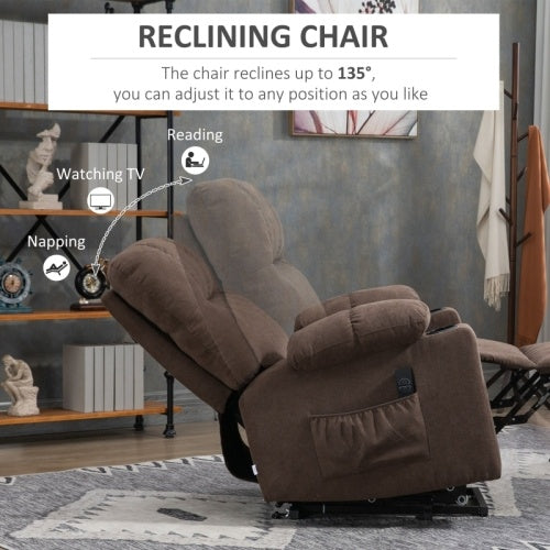 UK Local HOMCOM Electric Riser And Recliner Chair For Elderly, Power Lift Recliner Chair With Remote Control