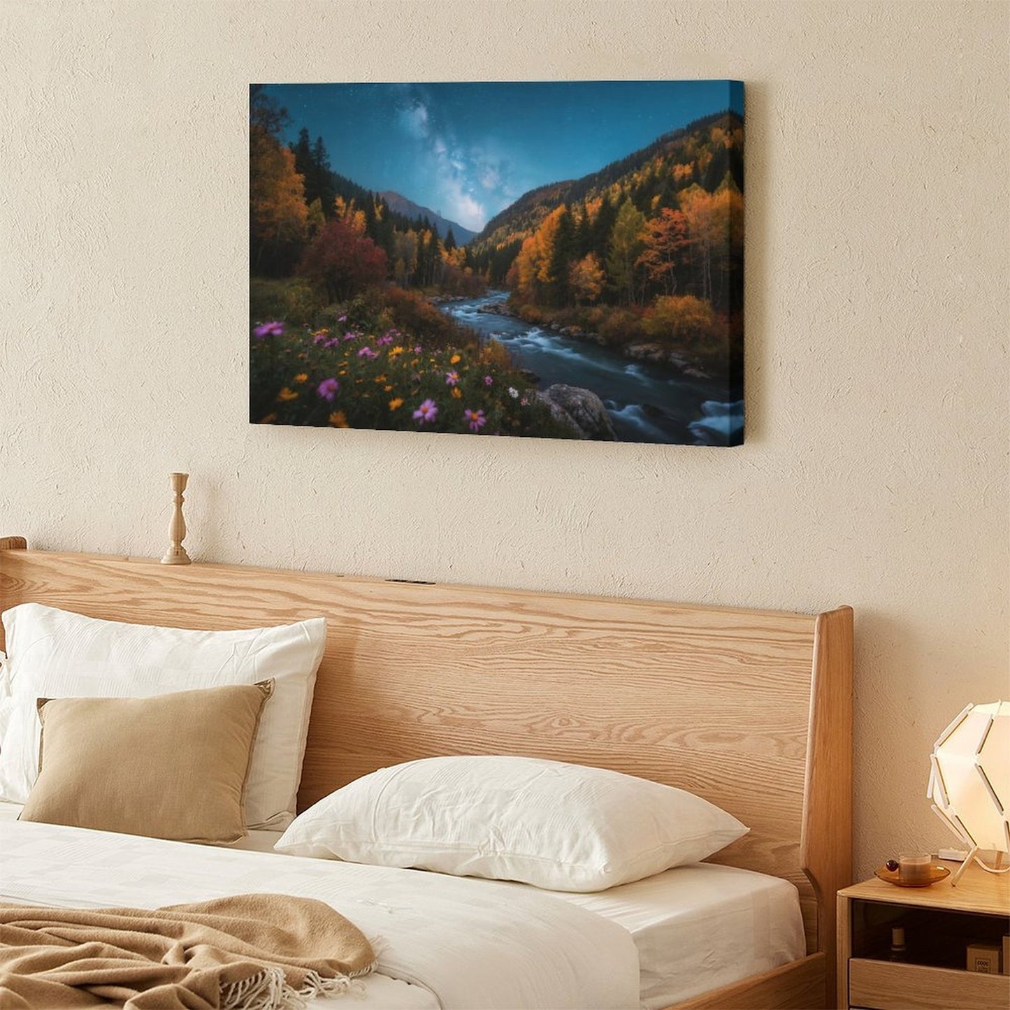 Decorative Interior Frame Painting Mountain-river-starry-autumn-6