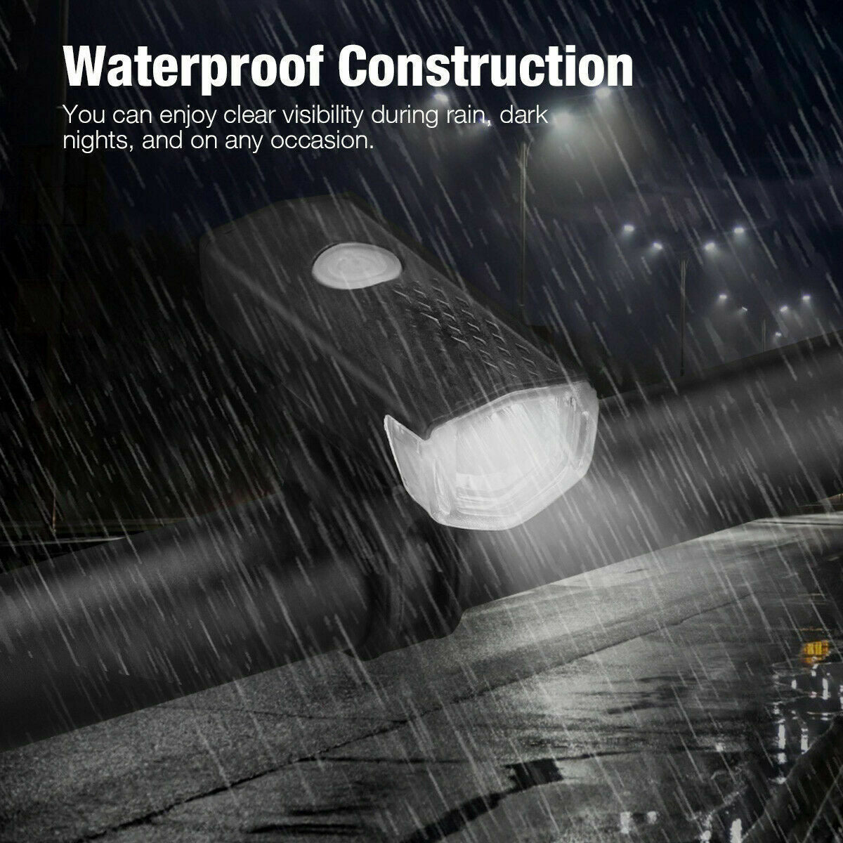 US Local USB Rechargeable LED Bicycle Headlight Bike Head Light Cycling Rear Front Lamp Bike Light Rainproof USB Rechargeable LED bicycle Light