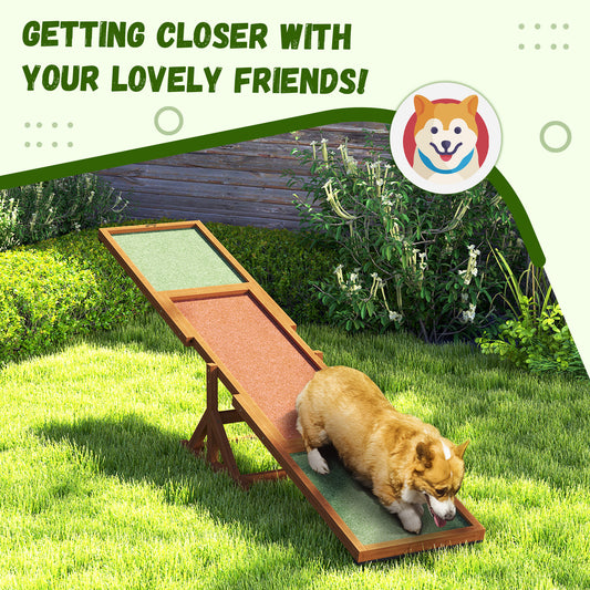 US Local Wooden Dog Agility Seesaw For Training And Exercise, Weather Resistant, 83 L X 16 W X 14 H, Orange