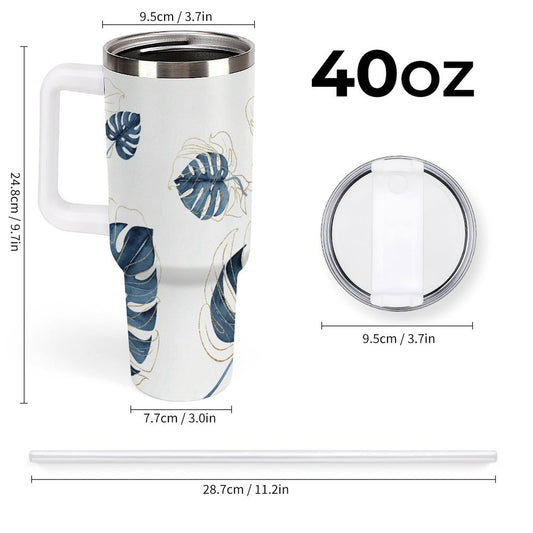 PHDT00030 POD US Local Tumbler 40 oz Large Capacity Car Cup Leaves, Phnom Penh