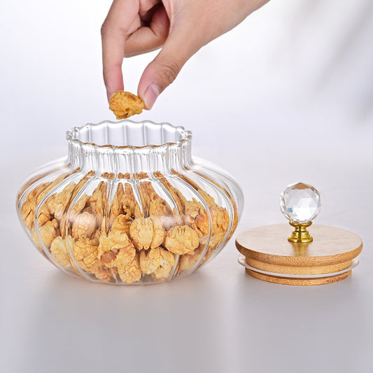 US Local 1Pcs High Borosilicate Glass Strip Sealed Jar,Kitchen Storage Jar, Coffee Jar