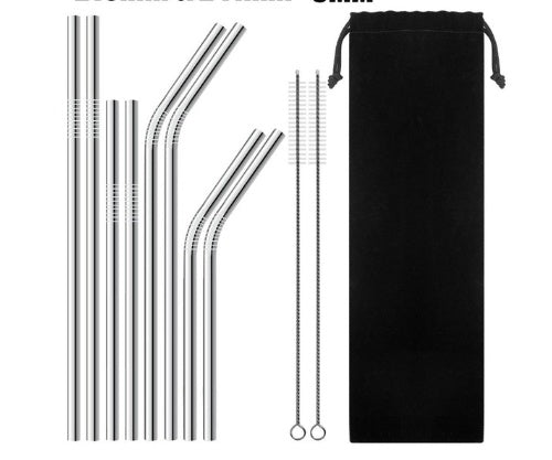 USA Local Colourful Reusable Stainless Steel Straws