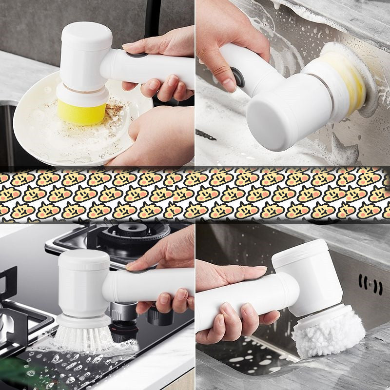 USA Local Kitchen Supplies Multifunctional Brush Electric Scrubber Rechargeable Dishwashing Brush Automatic Range Hood Stove