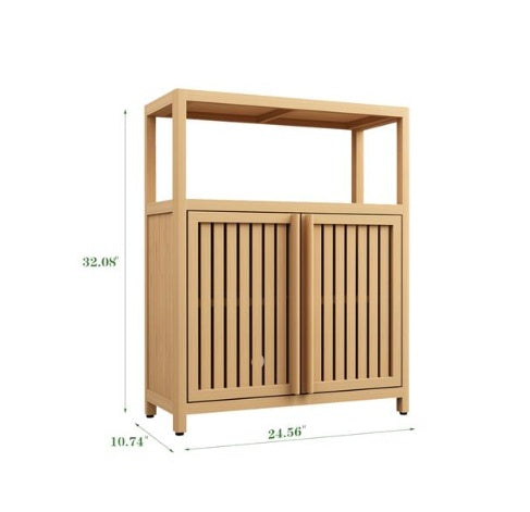 US Local Large Capacity Bamboo Storage Cabinet