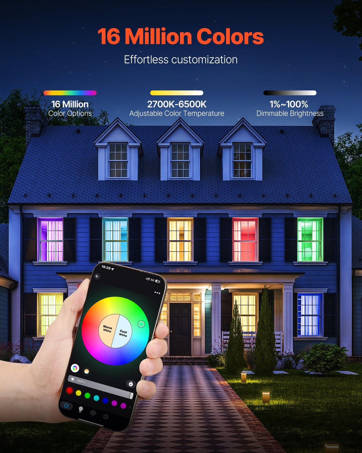 US Local Smart Light Bulbs A19 E26 Smart Bulb Works With Alexa & Google 4 Pack,Dimmable LED Bulbs