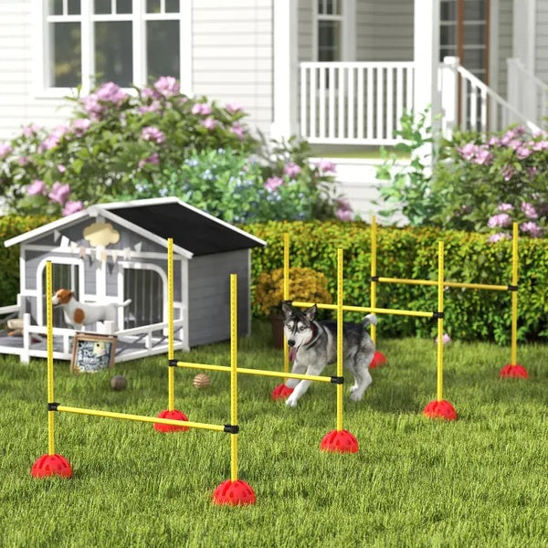 US Local 4 Piece Dog Agility Course Backyard Set , Carry Bag