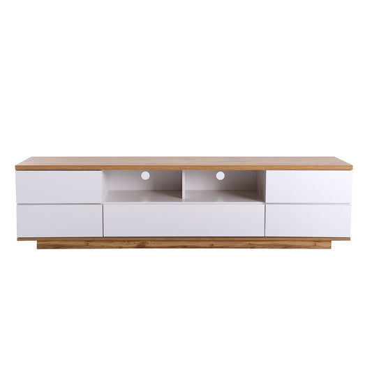 US Local Modern TV Stand For Up To 80'' TVs, Media Console With Multi-Functional Storage