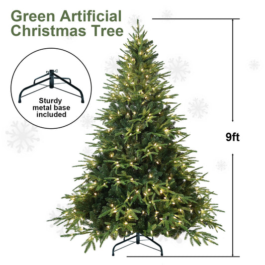 US Local PVC Christmas Tree, Christmas Decorations, Green, With Lights