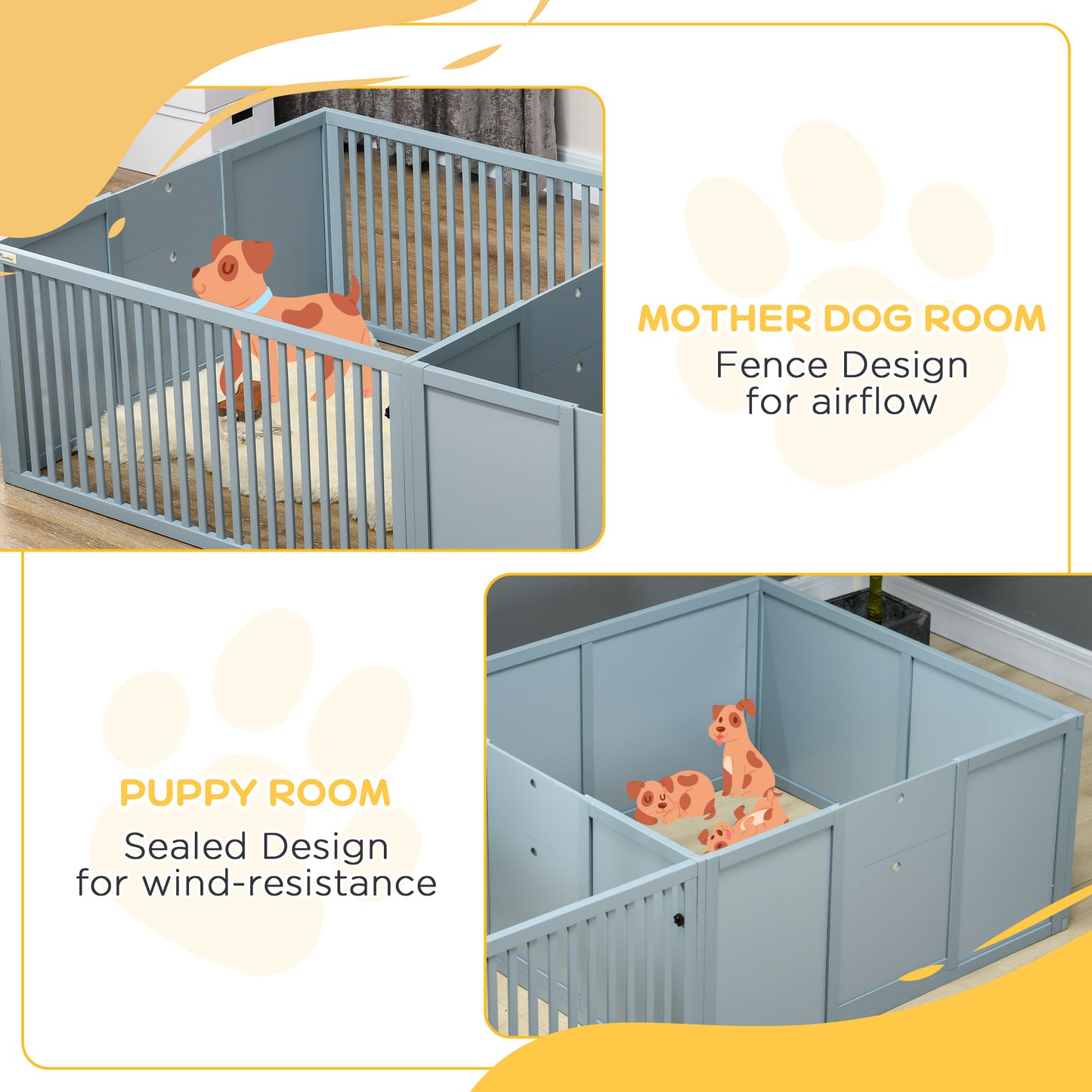 US Local Dog Egg Crates For Mothers, Newborn Puppy Supplies And Essentials Built Comfortably