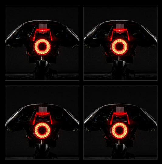 Bicycle Smart Auto Brake Sensing Light IPx6 Waterproof LED Charging Cycling Taillight Bike Rear Light Accessories