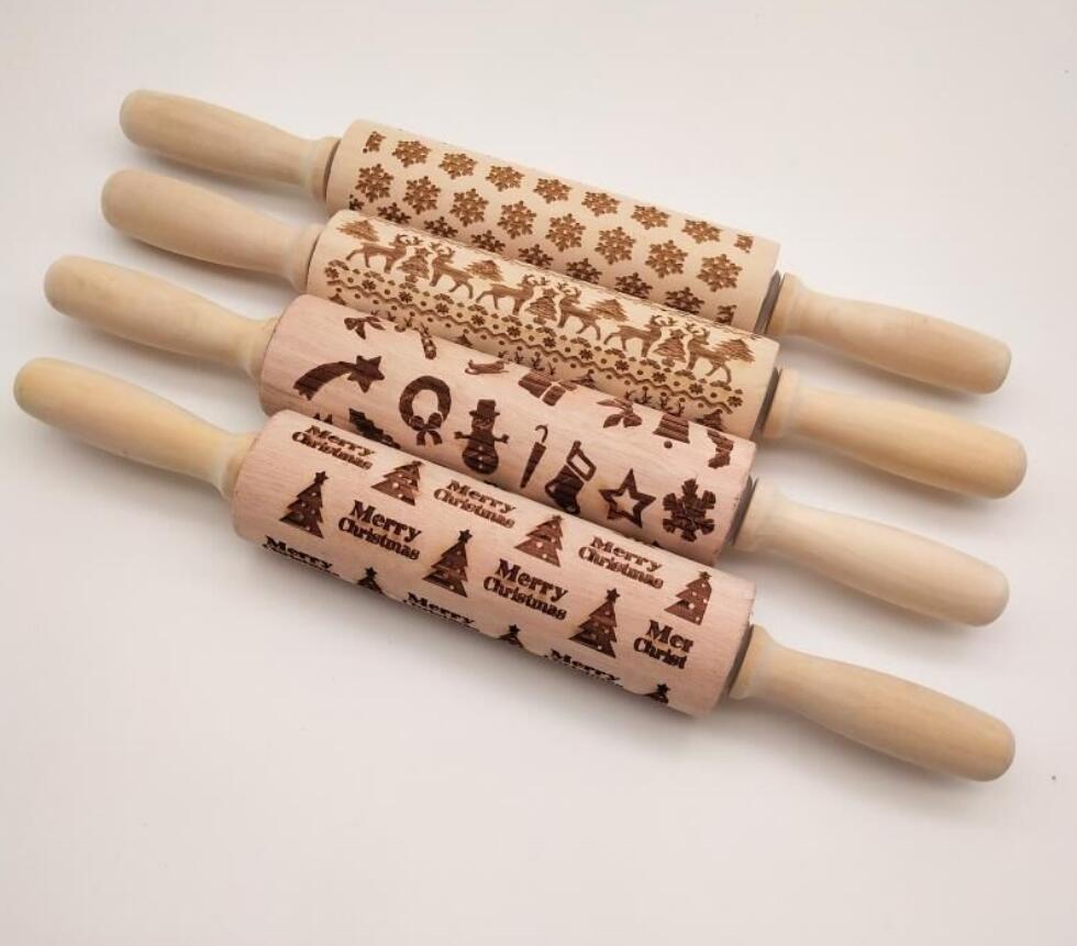 USA Local Rolling Pin Christmas Embossing