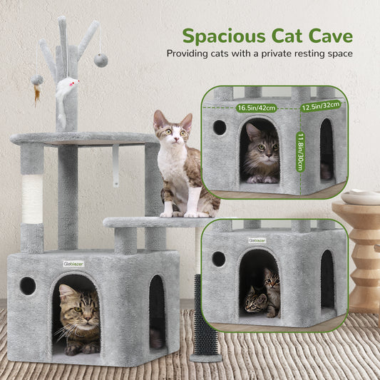 US Local 44 Inch Cat Climbing Frame Light Gray