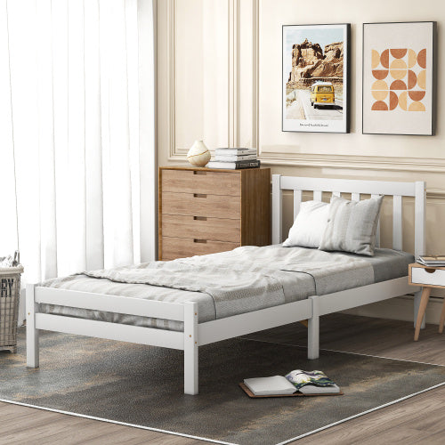 UK Local Wooden Bed Frame, Single Bed 3ft Solid Wooden Bed Frame, Bedroom Furniture For Adults, Kids, Teenagers ,90 X 190 Cm