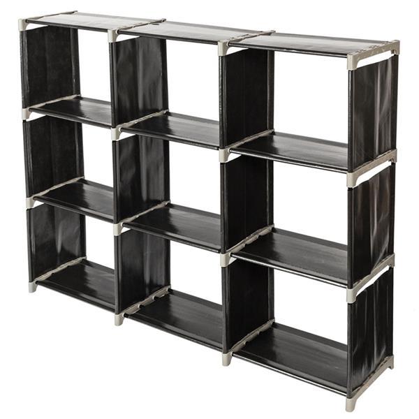 US Local 3-layer 9-grid Storage Rack - Black