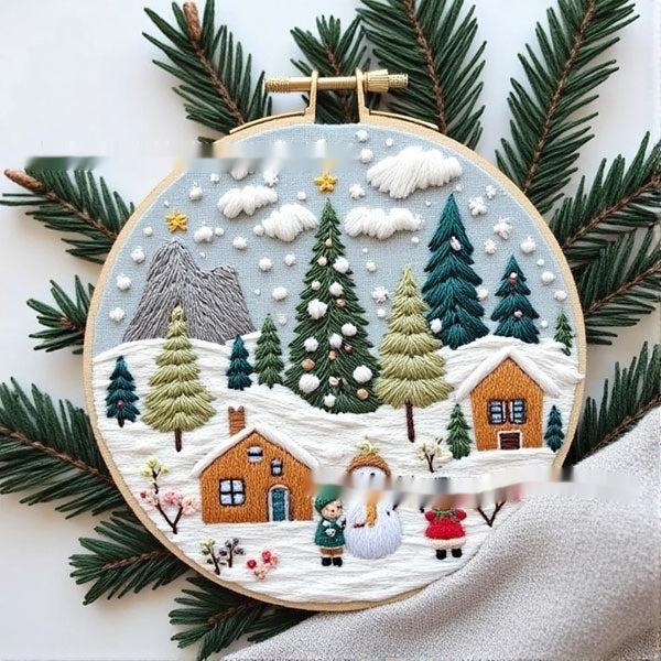 Christmas Embroidery Handmade Diy Material Package Fabric Embroidery