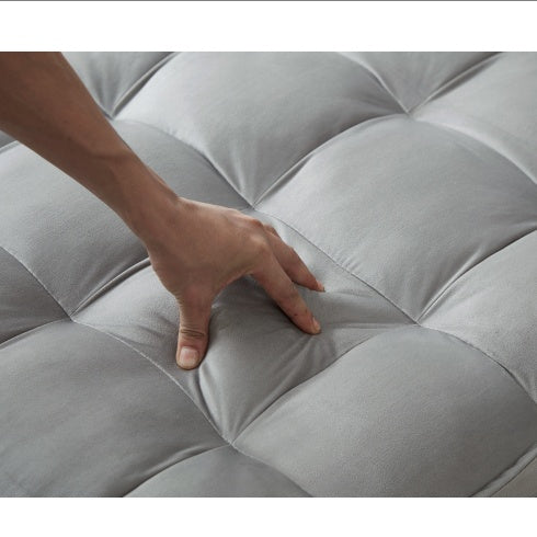 US Local Convertible Sleeping Sofa Bed, Modern Velvet Fabric Single Seater Sofa, Sleeping Sofabed With 1 Back Pillow And Removable Back, Single Comfortable Recliner Sofabed For Office, Living Room Apartment