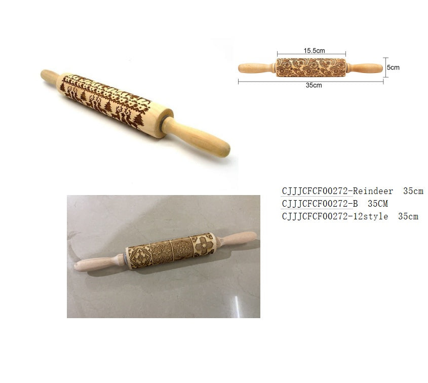 USA Local Rolling Pin Christmas Embossing