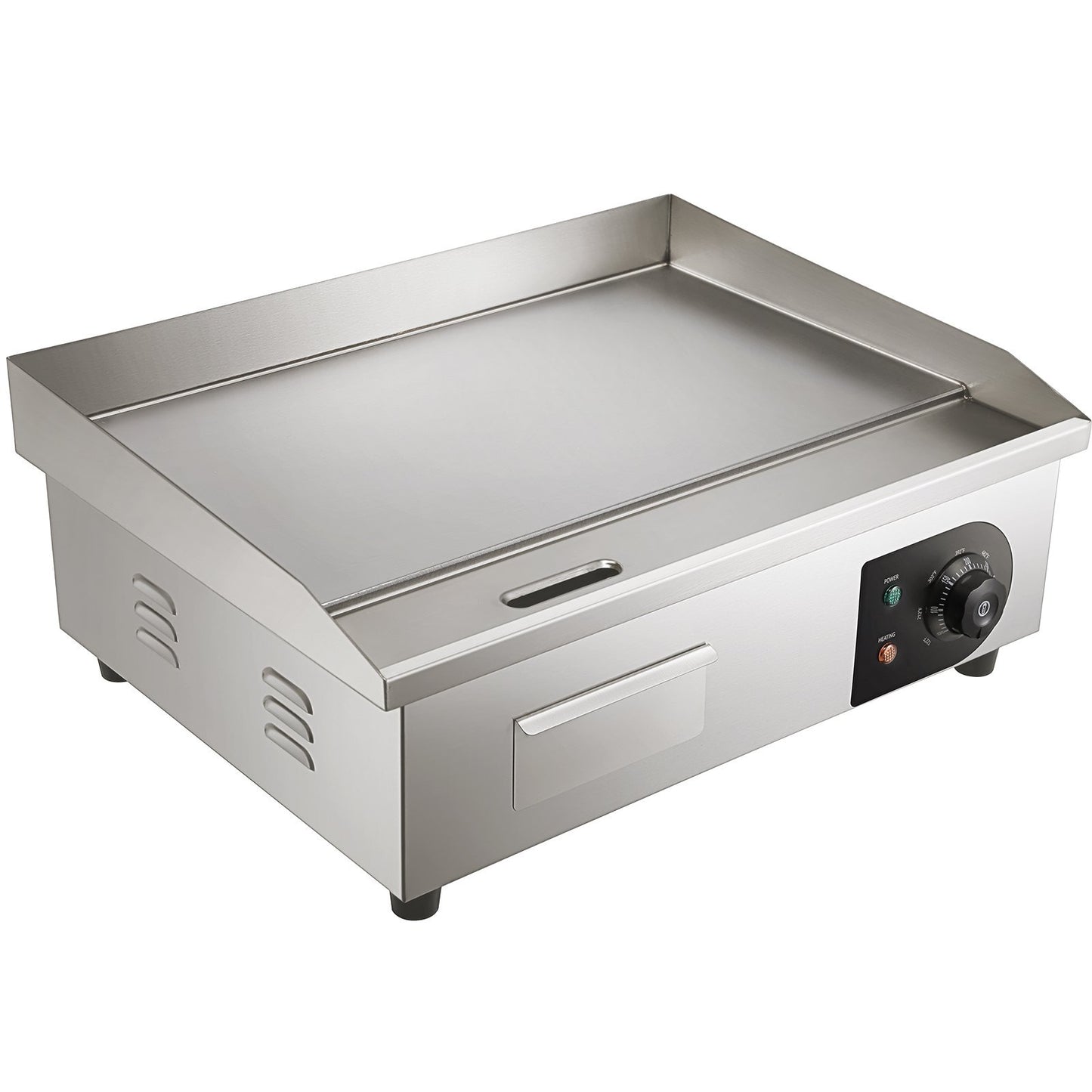 VEVOR ,1600W Countertop Flat Top Steel Teppanyaki Grill With Iron Cooking Plate Adjustable Temp Control 2 Shovels & Brushes, 110V