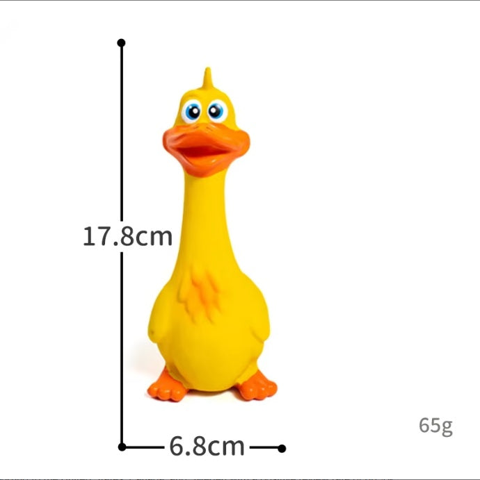 US Local US LOCAL STOCK Hiphoppet New Latex Interactive Dog Chew Toys Cute Duck Shape Squeaky Pet Dog Interactive Boredom Buster Toys