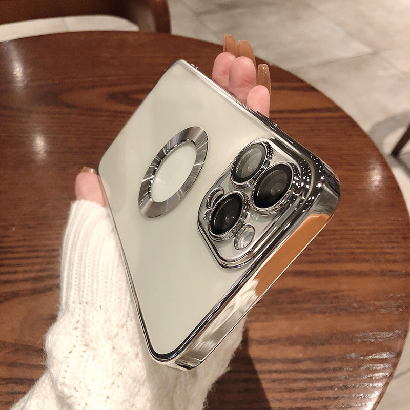 USA Local Phone Case With Camera Protector Advanced Electroplating Integrated With Lens Protector Phone Case For Iphone12 13promax Simple 11 Soft