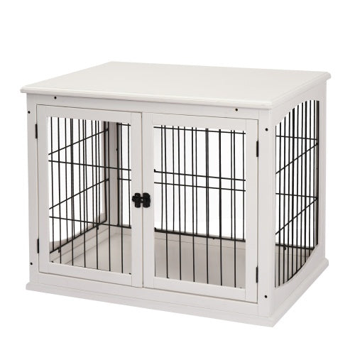 US Local Small Kennel End Table With Two Open Sides And Lockable Door