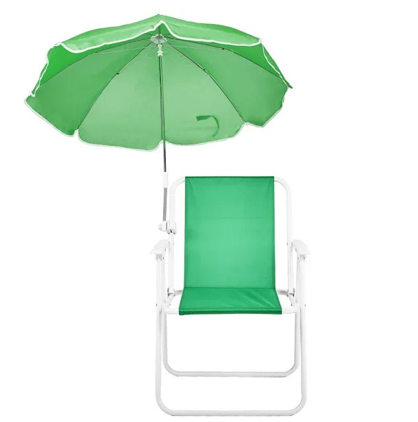 US Local Folding Beach Chair With Umbrella For Adults Lightweight Porable Camping Chair With 265lbs Capacity