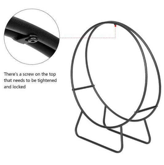 US Local 24 Inch Round Indoor Outdoor Wrought Iron Fireplace Wood Stand