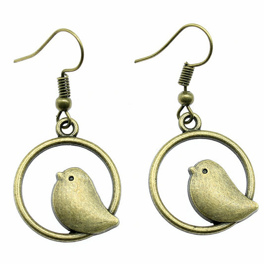 Retro Simple Handmade Ornament Bird Earrings Eardrops