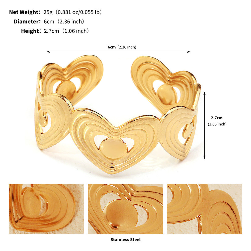 New Stainless Steel Bracelet Light Luxury 18k Geometric