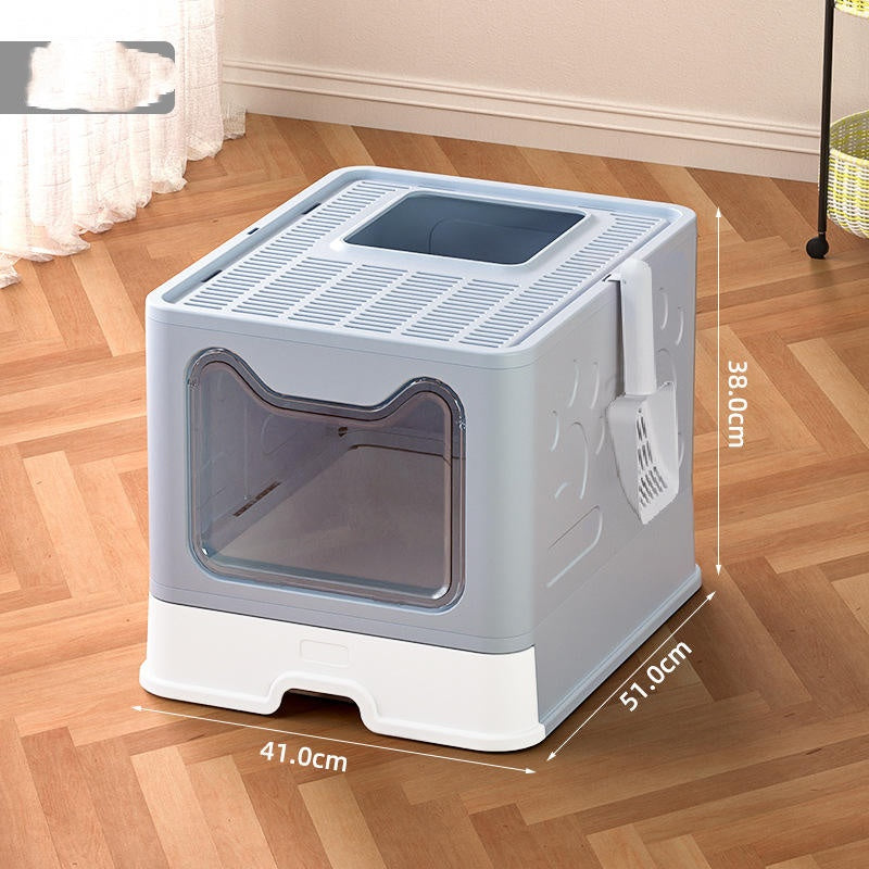 US Local Cat Litter Box Front Entry Enclosed Extra Large Litter Box With Litter Catching Lid And Scoop For Big Cats Kitty
