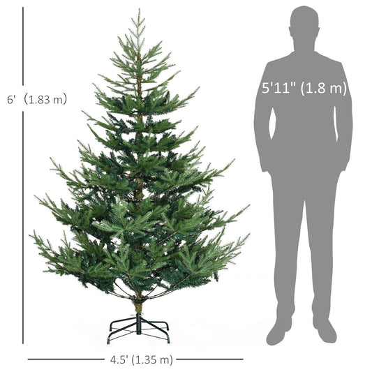 CA Local 6ft Artificial Christmas Tree With Metal Base, Xmas Tree