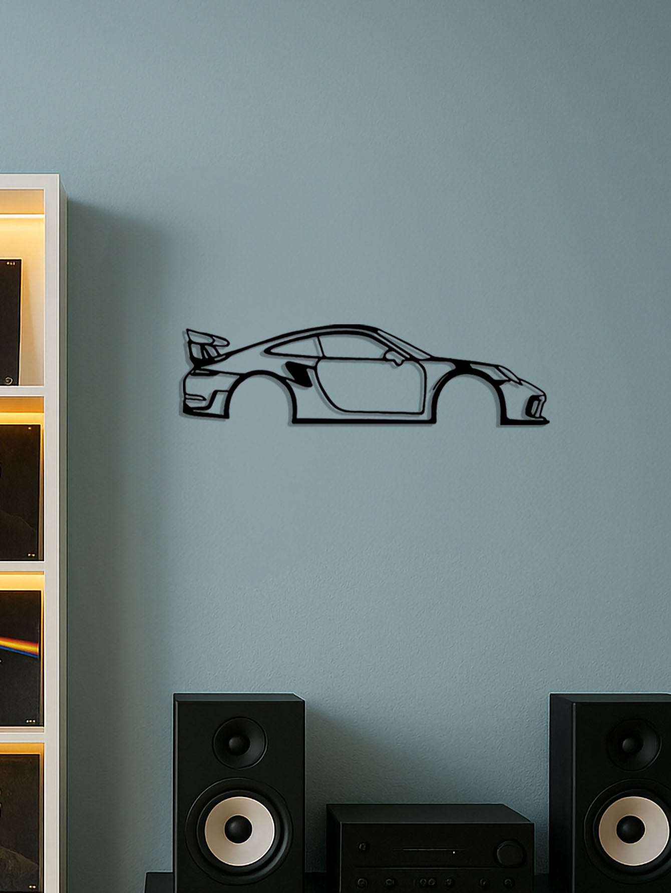 US Local CIFbuy™ Premium Iron Exquisite Unique Metal Wall Adornment - High-Speed Car Art for Children's Rooms, Kindergartens, Living Rooms, Nurseries & Bedrooms, Ideal for Memorable Halloween Look as Wall Scul