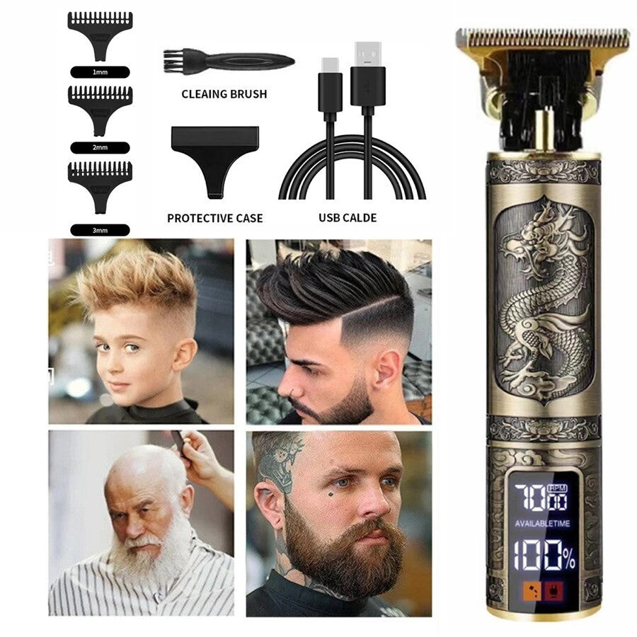 UK Local Beard Trimmer Hair Clippers Cordless Hair Cutting Barber Shaving Machine For Men Rechargeable