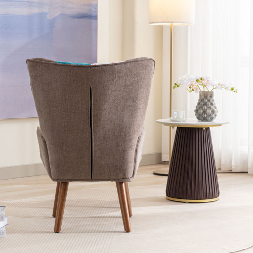 UK Local Multi-colour Lounge Chair With Footrest, Backrest And Cushion, Living Room Lounge Chair Combination