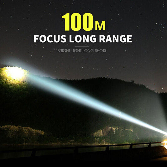 UK Local LED Tactical Flashlight Rechargeable LED Work Light Super Bright Torch Emergency Light Escape Hammer