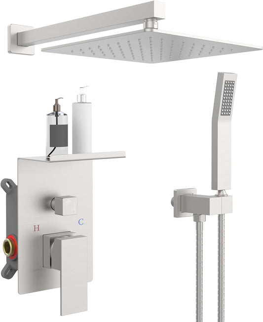 US Local Rainwater Shower System With Storage Rack, Unable To Ship On Weekends