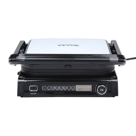 US Local VEVOR 7 IN 1 Commercial Electric Griddle, 1800W Indoor Countertop Grill, Stainless Steel Restaurant Teppanyaki Grill With Non Stick Iron Cooking Plate, Adjustable Temp Control 110V