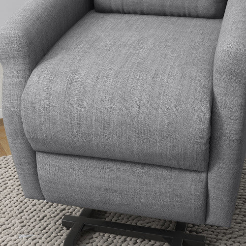 UK Local HOMCOM Power Lift Recliner Armchair, Electric Lift Chair For Elderly, Fabric Riser And Reclining Chair With Remote Control, Side Pockets, Extended Footrest, For Living Room, Grey