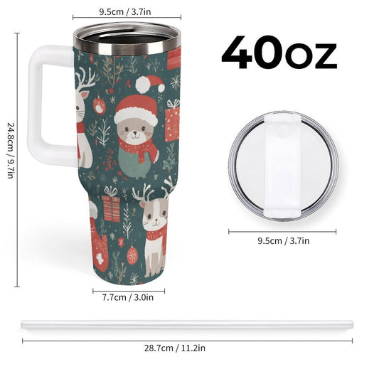 PHDT00341 POD US Local Tumbler 40 oz Large Capacity Car Cup Christmas, Animals