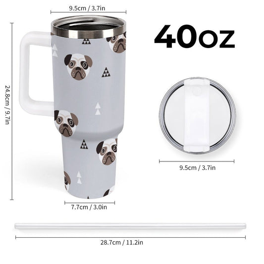 PHDT00236 POD US Local Tumbler 40 oz Large Capacity Car Cup Bulldog, Dog