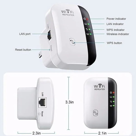US Local WiFi Range Extender Internet Booster Wireless Signal Repeater