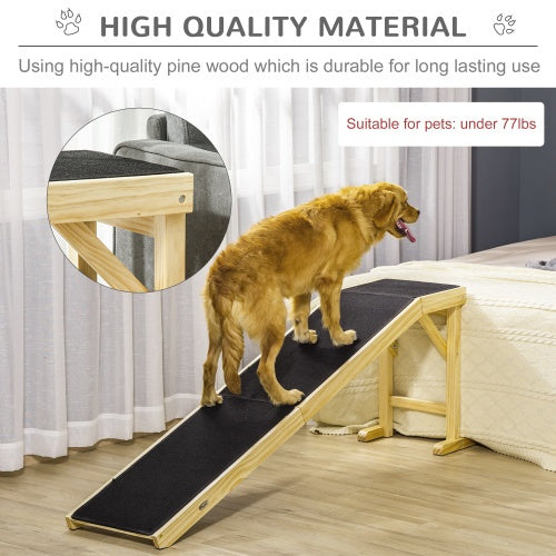 US Local Ramp For Dog Bed, Pet Ramp For Dog With Non-slip Carpet And Top Platform