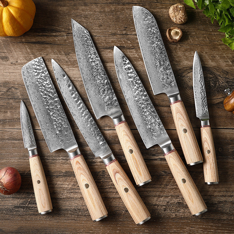 US Local Damascus Steel Hand Kitchen Knife