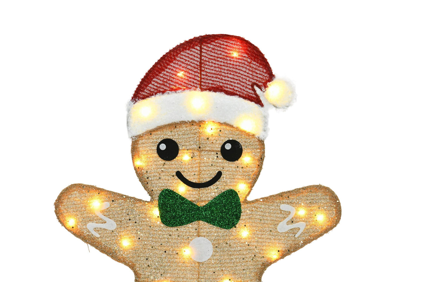 US Local 40-inch And 42-inch Gingerbread Man Shaped Decorative Lights, Warm Christmas Style Home Atmosphere Lights, Christmas Holiday Atmosphere Lights