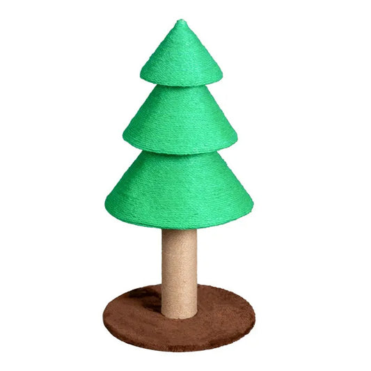 US Local 31.5in Christmas Tree Cat Scratcher, Cat Scratching Post For Indoor Cats, Large Sisal Cat Scratching Tree Cat Scratch Tower, Green