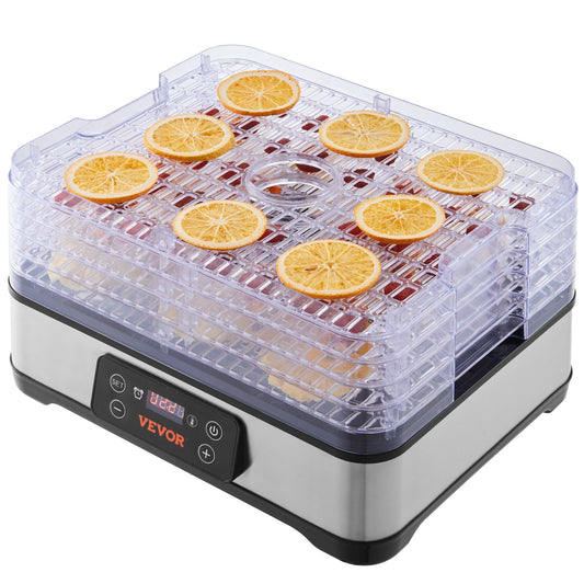 US Local Food Dehydrator Machine, 5-Tray Fruit Dehydrator, 300W Electric Food Dryer Digital Adjustable Timer & Temperature For Jerky, Herb, Meat, Beef, Fruit, Dog Treats And Vegetables, ETL Listed
