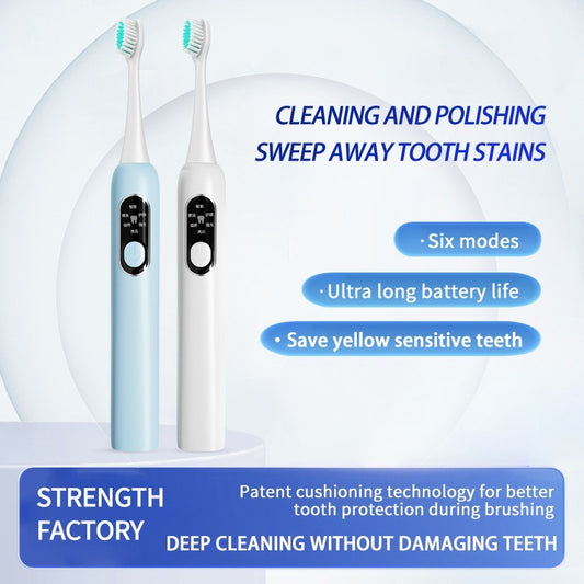 US Local White Low Frequency Electric Toothbrush-1pcs