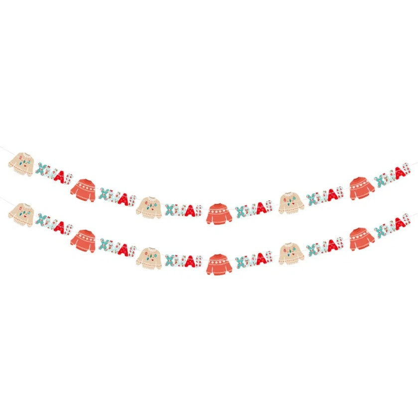 US Local 24PCS Christmas Banner Paper Christmas Sign Garland Gingerbread Man Snowman Hanging Christmas Bunting Garland For Christmas Party Decorations Xmas Holiday Home Decor