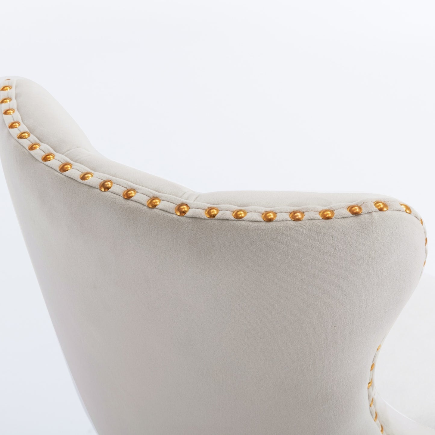 US Local A&A Furniture,Golden Swivel Velvet Barstools Adjusatble Seat Height From 25-33 Inch